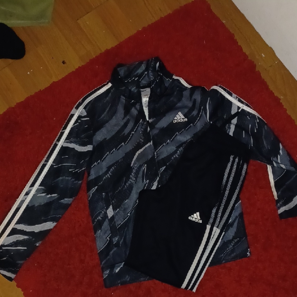 Adidas Black and White Camouflage Tracksuit